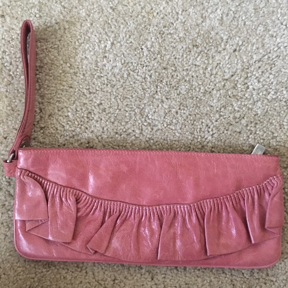 Vintage Hobo wristlet// Pink